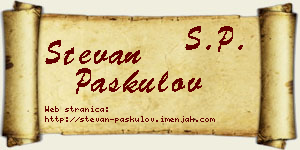 Stevan Paskulov vizit kartica